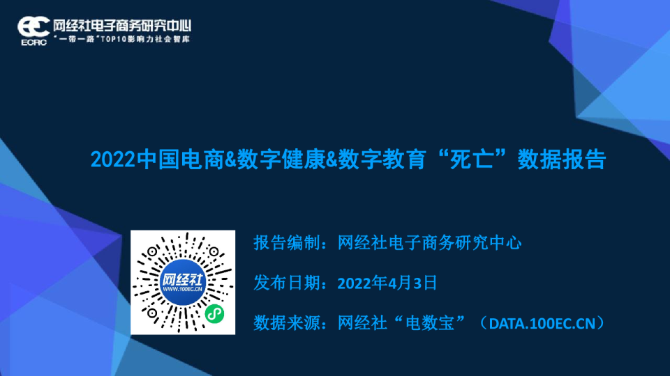 2022中国电商&数字健康&数字教育“死亡”数据报告