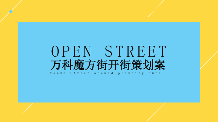 万科魔方街开街活动策划方案