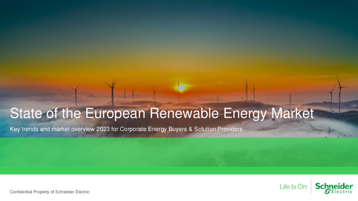 欧洲可再生能源市场现状