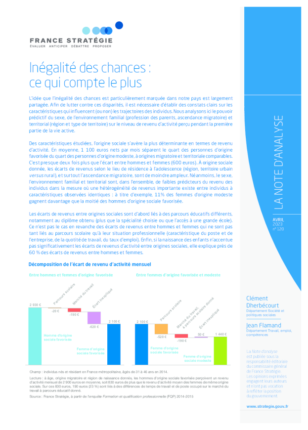 机会不均等：最重要的因素
