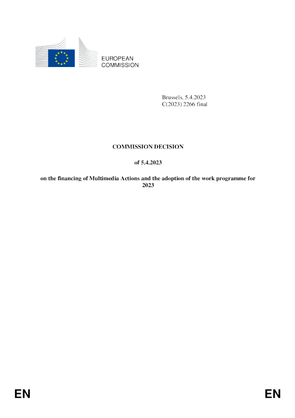 2023 年多媒体行动融资决策