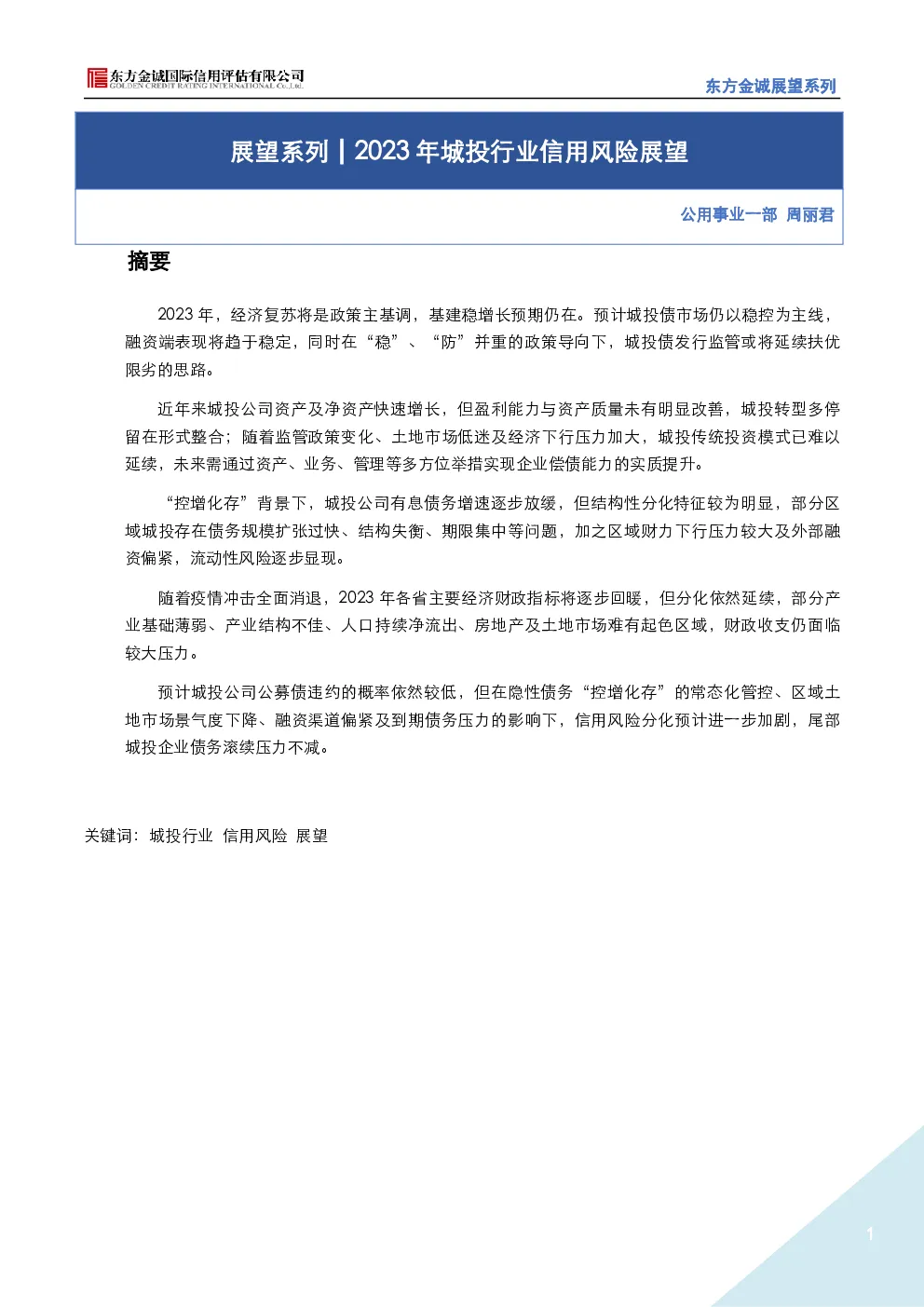 报告封面