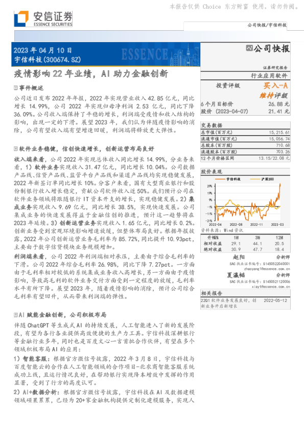 疫情影响22年业绩，AI助力金融创新