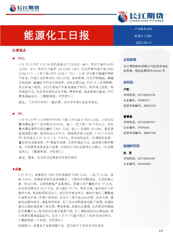能源化工日报