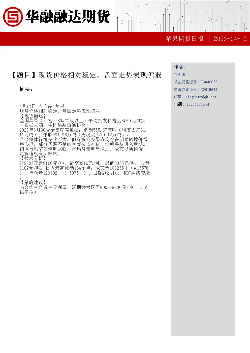 报告封面