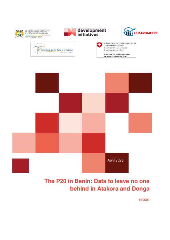 贝宁的P20：阿塔科拉和东加的数据不容落后