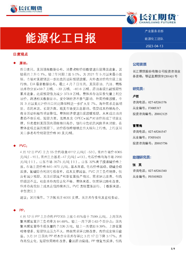 能源化工日报