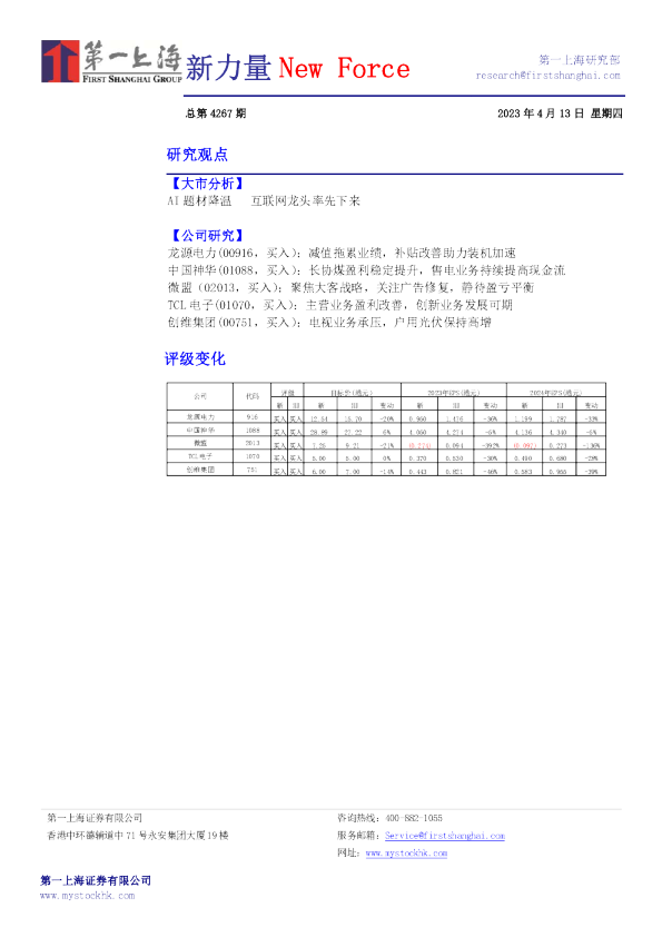 新力量New Force总第4267期