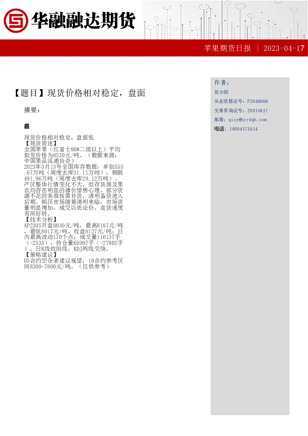 报告封面