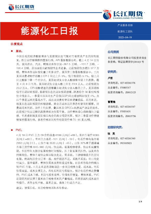 能源化工日报