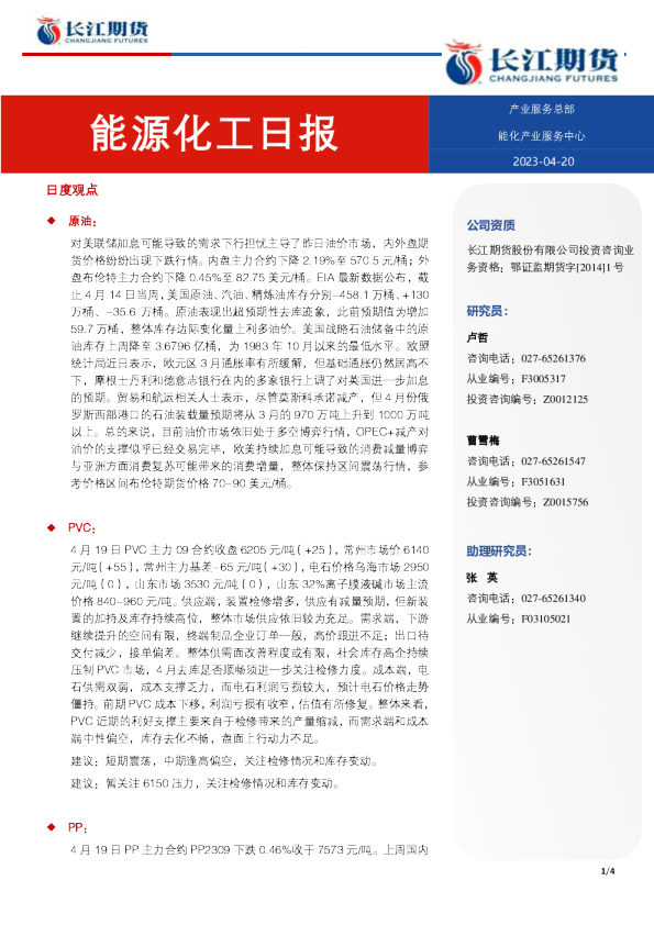 能源化工日报