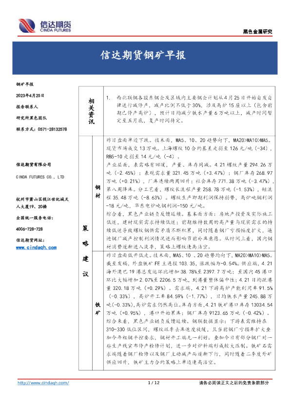 钢矿早报