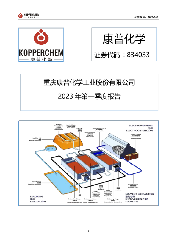康普化学：2023年一季度报告