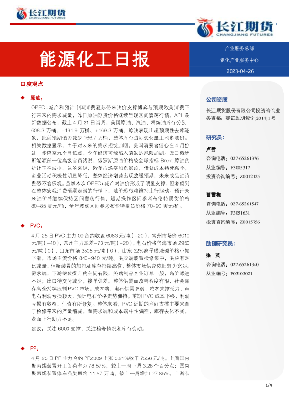 能源化工日报