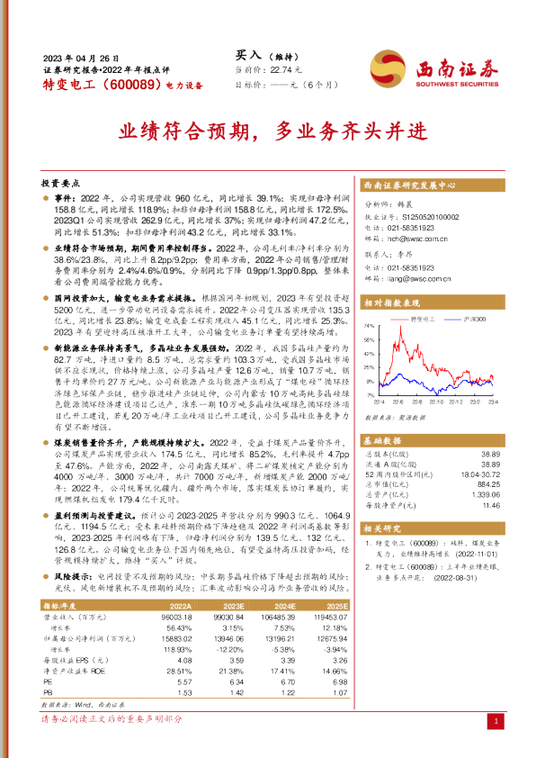 业绩符合预期，多业务齐头并进