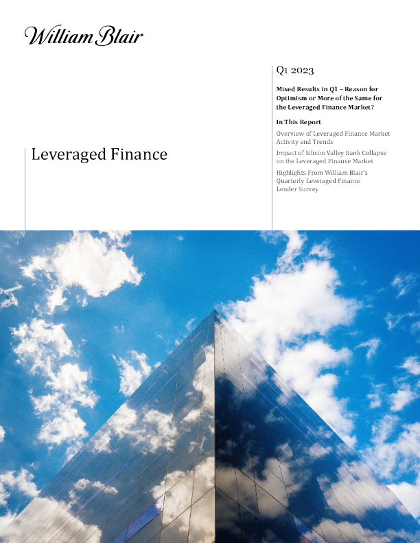 杠杆融资 2023年第一季度贷方调查