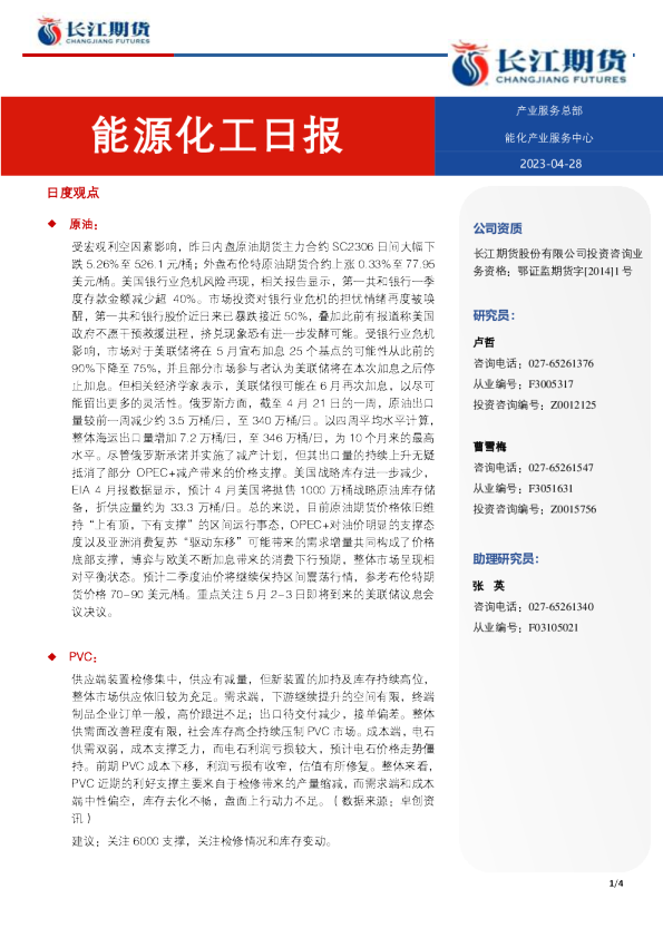 能源化工日报