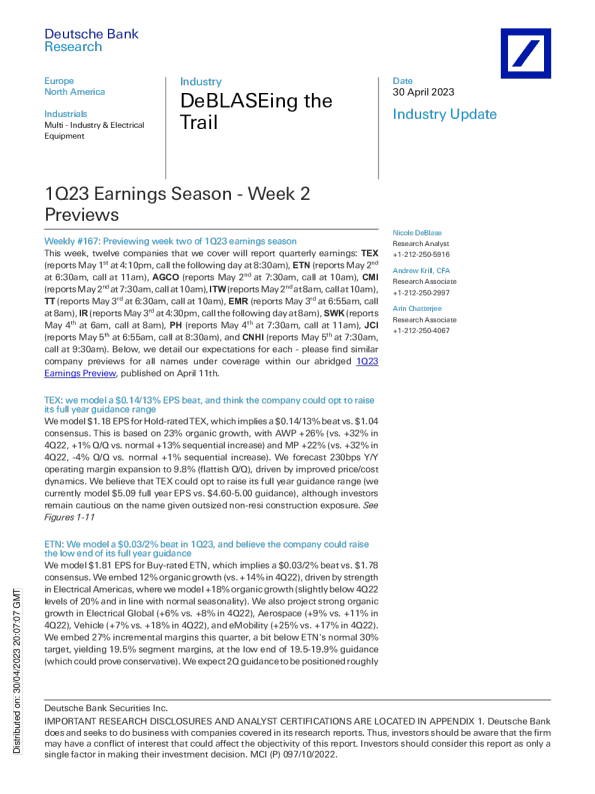 去BLASEing：1Q23财报季