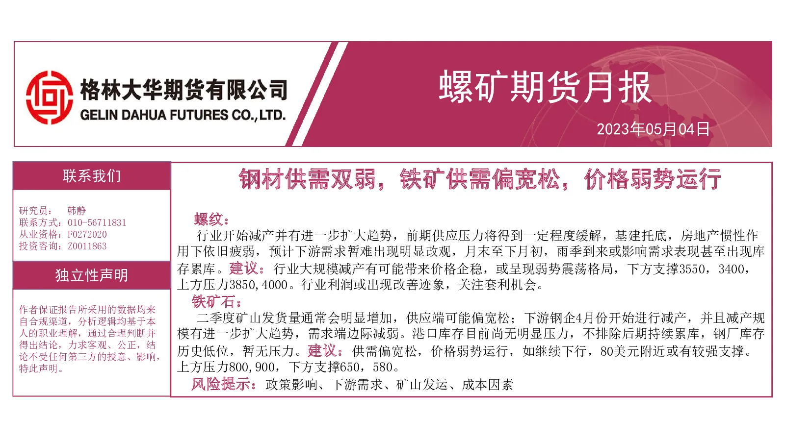 报告封面