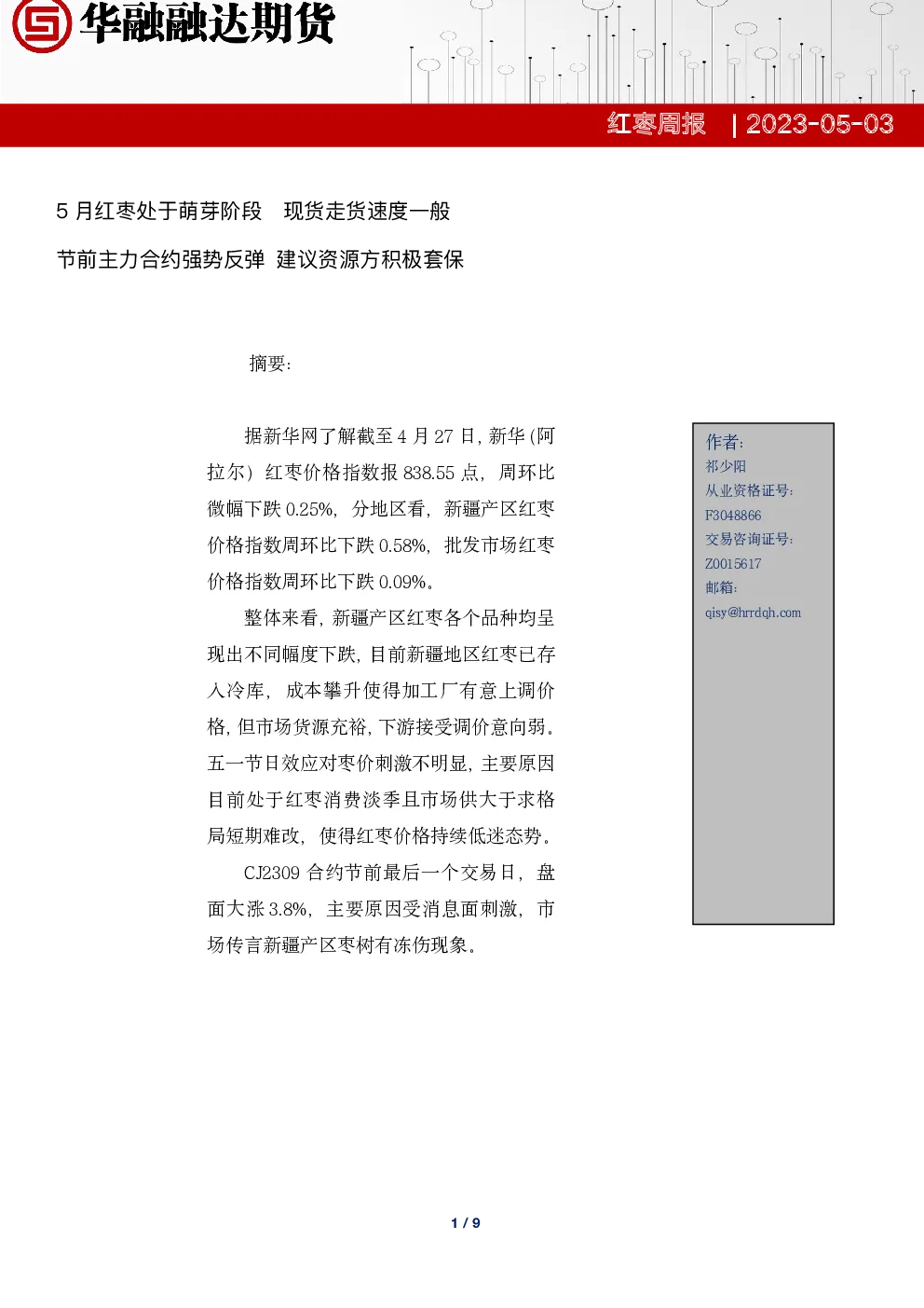 报告封面