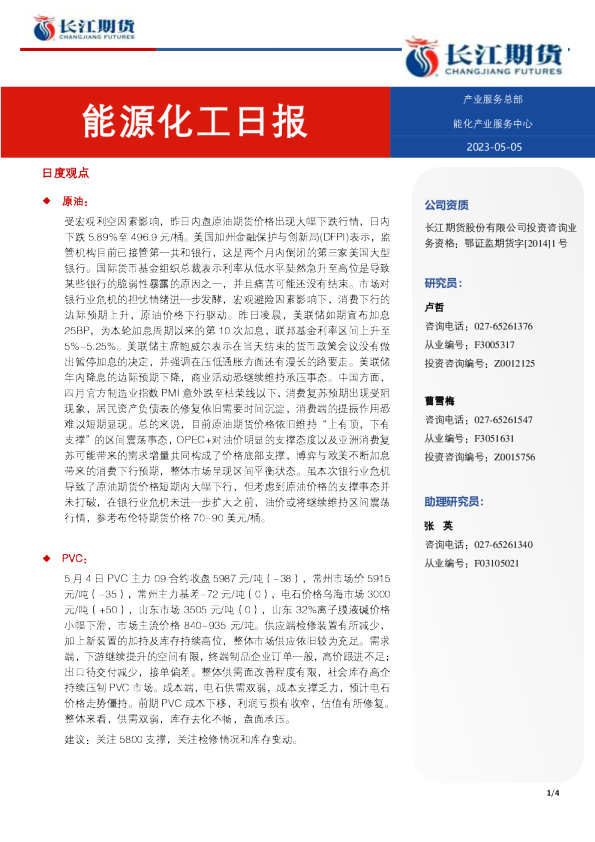 能源化工日报