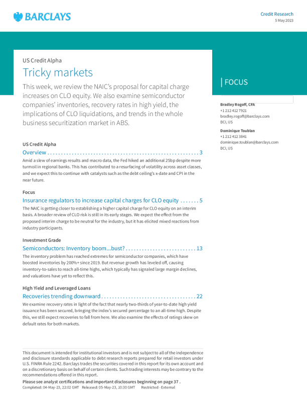 美国信贷阿尔法：棘手的市场