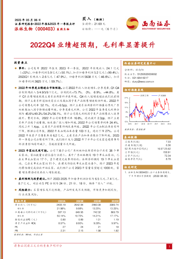 2022Q4业绩超预期，毛利率显著提升