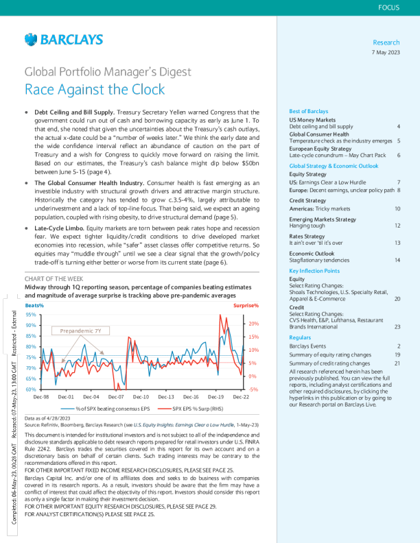全球投资组合经理文摘：争分夺秒