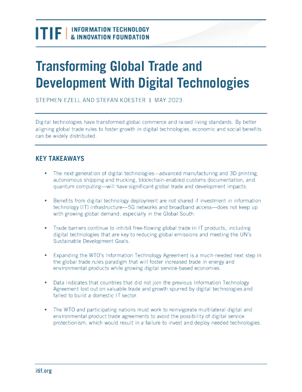 利用数字技术改变全球贸易和发展