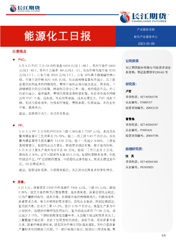 能源化工日报