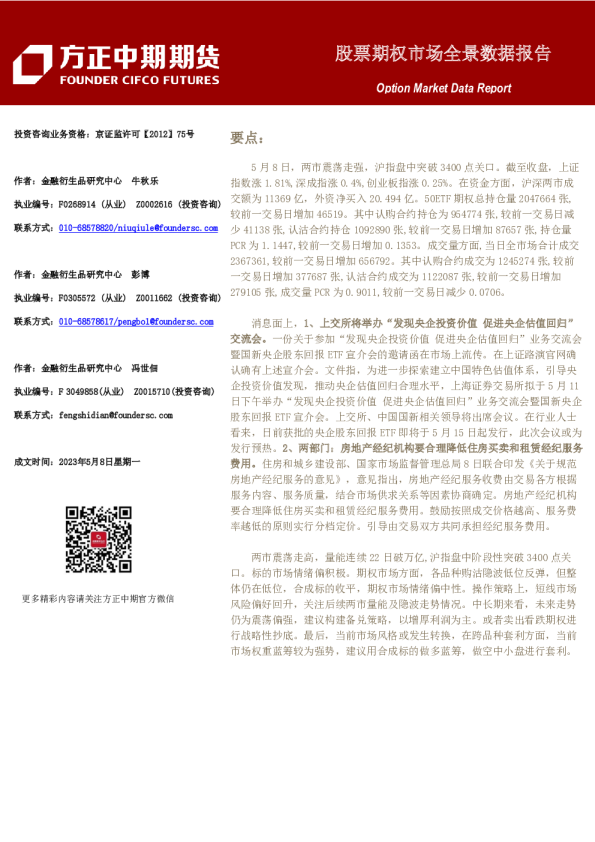 股票期权市场全景数据报告