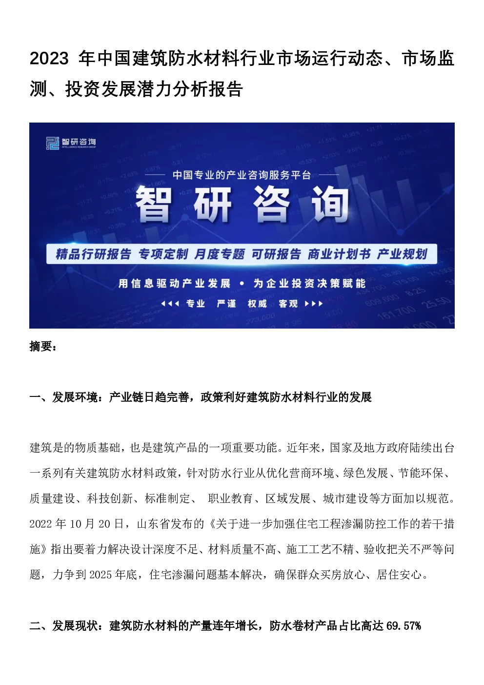报告封面