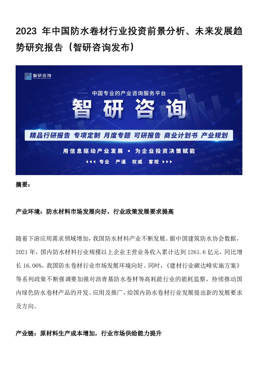 报告封面