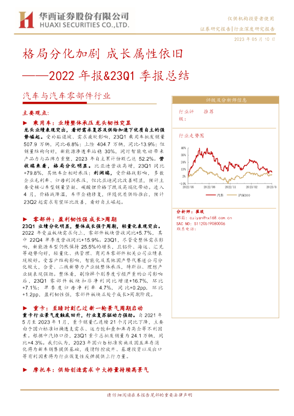 2022年报&23Q1季报总结：格局分化加剧，成长属性依旧