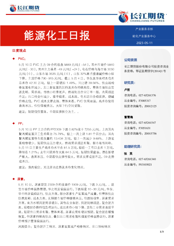能源化工日报