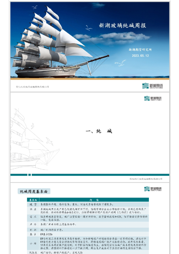 玻璃纯碱周报