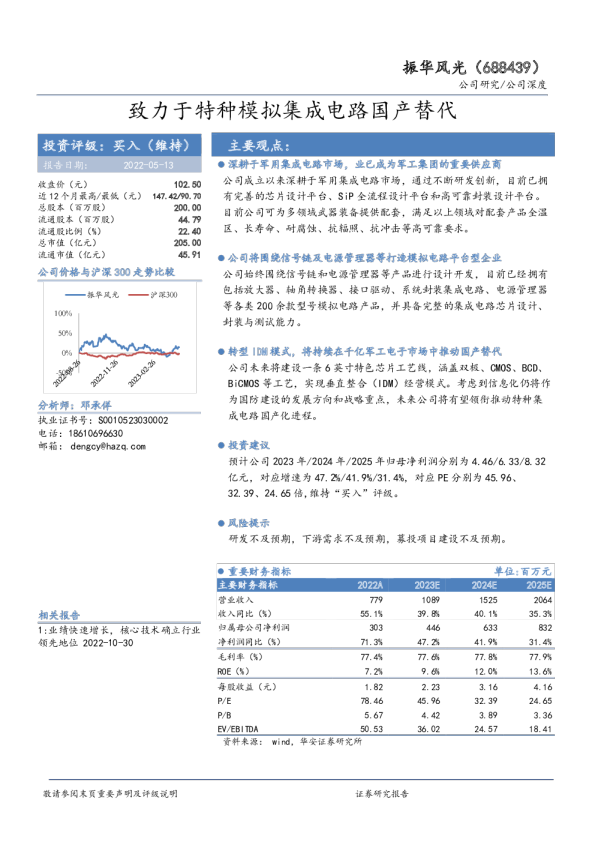 致力于特种模拟集成电路国产替代