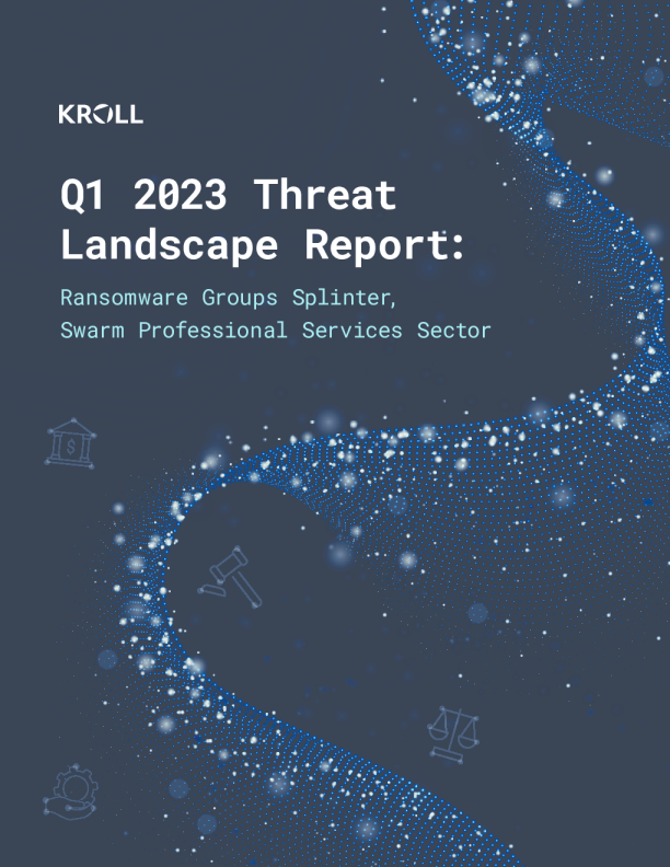 2023 年第一季度威胁形势报告 ： 勒索软件组分裂 ，Swarm专业服务
