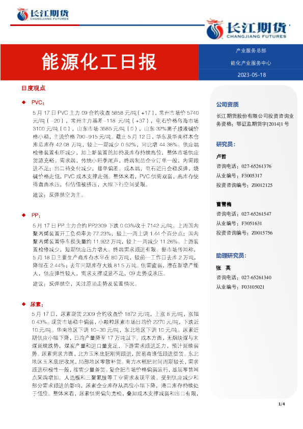 能源化工日报
