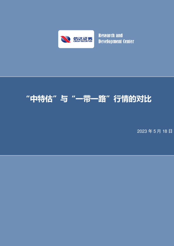 “中特估”与“一带一路”行情的对比