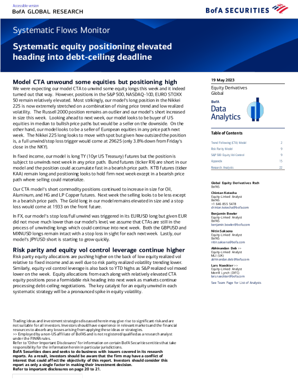 系统性流量监测：系统性股票定位提升，进入债务上限期限