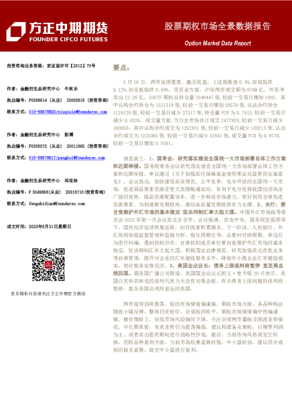 股票期权市场全景数据报告