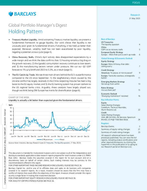 全球投资组合经理摘要：持股模式