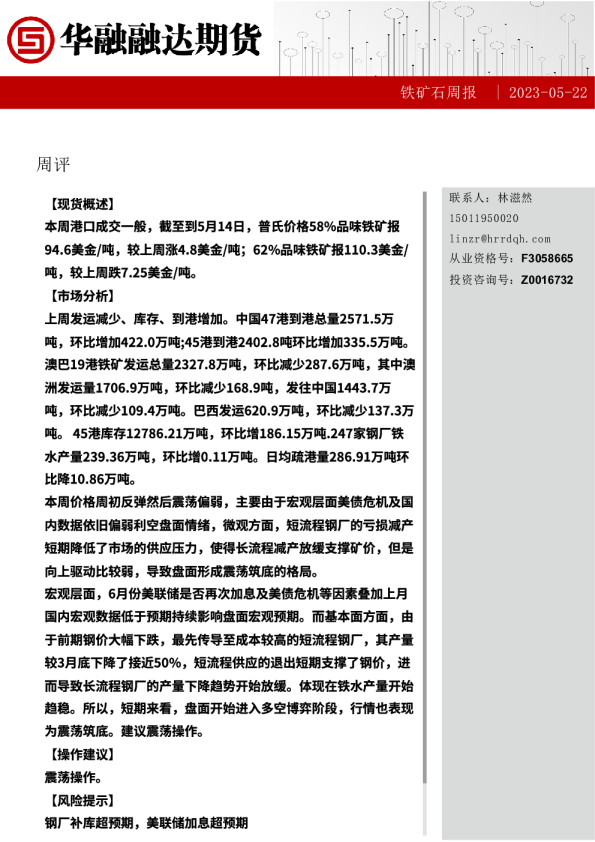 铁矿石周报
