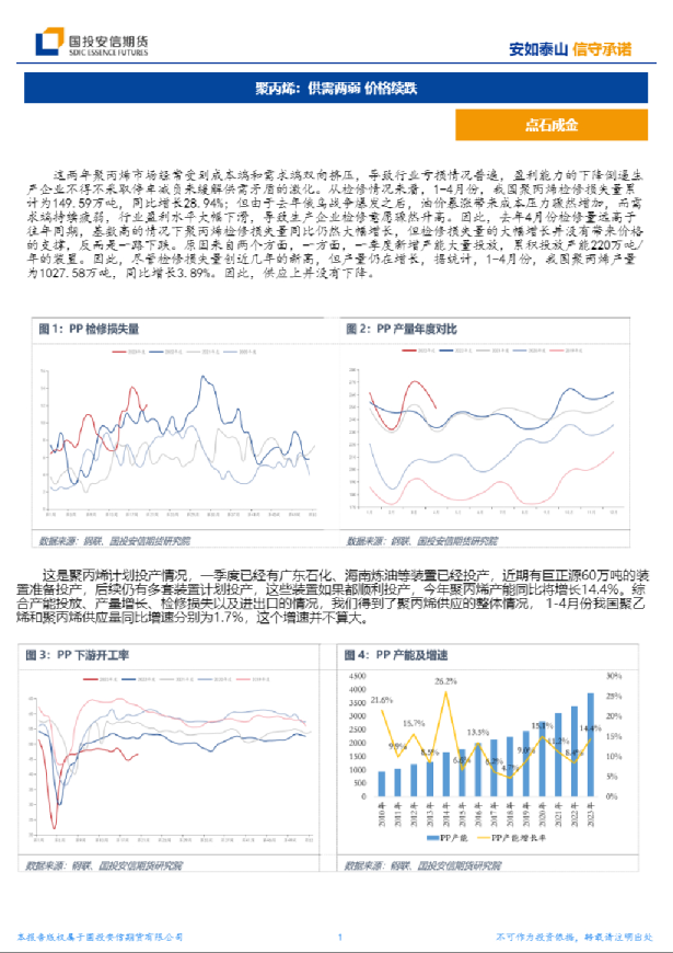 聚丙烯：供需两弱，价格续跌