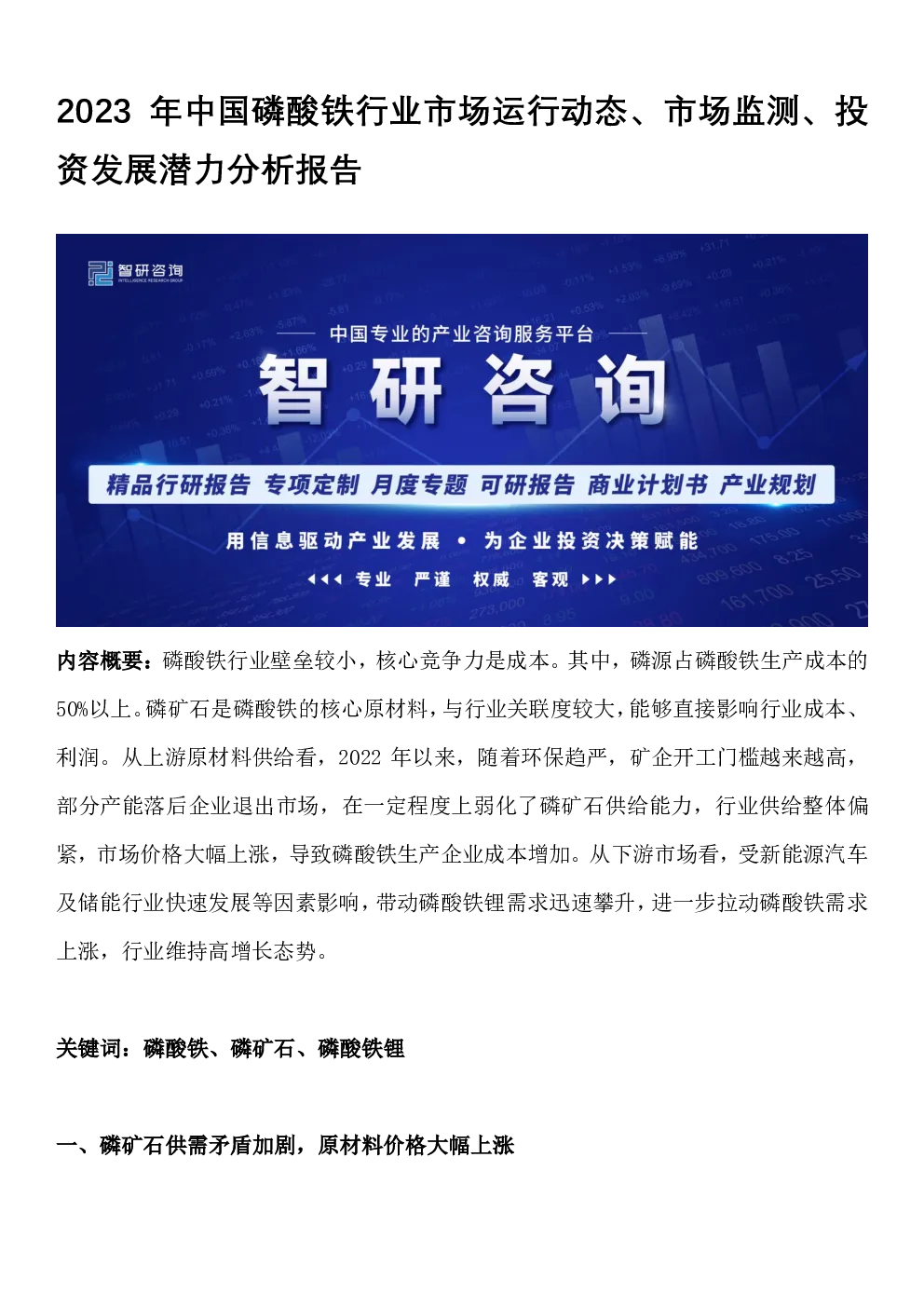 报告封面
