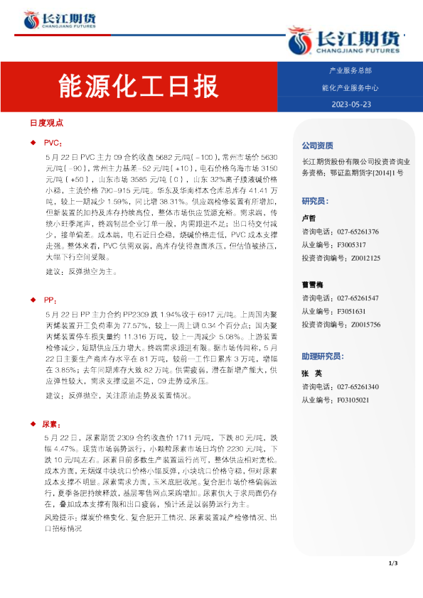 能源化工日报