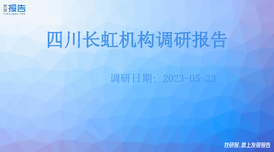 四川长虹机构调研纪要