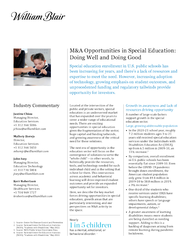 特殊教育中的机遇：做好事，做好事