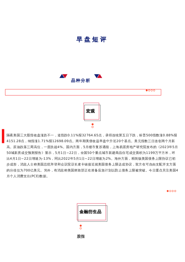 上海中期期货——早盘策略20230526